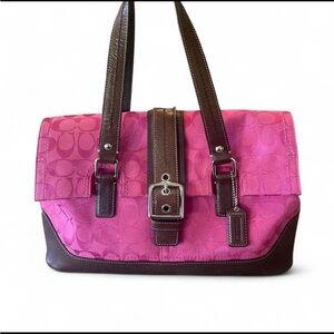 Vintage pink coach purse
